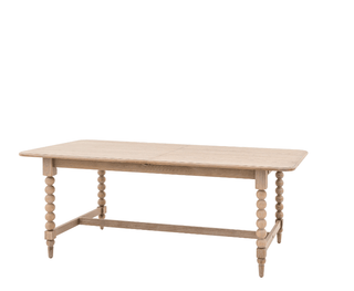 Charles Ted Antoine Turned Wood Extending Dining Table - CharlesTed Home