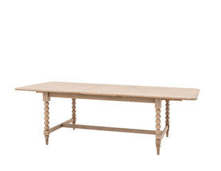 Charles Ted Antoine Turned Wood Extending Dining Table - CharlesTed Home