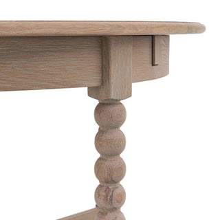 Charles Ted Antoine Turned Wood Extending Dining Table | Limewashed Oak & Oak Veneer | Round - CharlesTed Home
