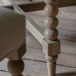 Charles Ted Antoine Turned Wood Extending Dining Table | Limewashed Oak & Oak Veneer | Round - CharlesTed Home