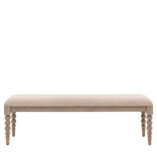 Charles Ted Antoine Upholstered Dining Bench | Limewashed Oak & Oak Veneer - CharlesTed Home