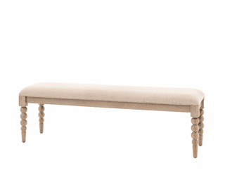 Charles Ted Antoine Upholstered Dining Bench | Limewashed Oak & Oak Veneer - CharlesTed Home
