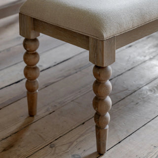 Charles Ted Antoine Upholstered Dining Bench | Limewashed Oak & Oak Veneer - CharlesTed Home