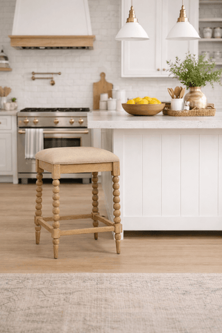Charles Ted Antoine Upholstered Kitchen Stool - CharlesTed Home