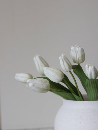 Charles Ted Artificial White Tulip Bunch with Seven Stems - CharlesTed Home