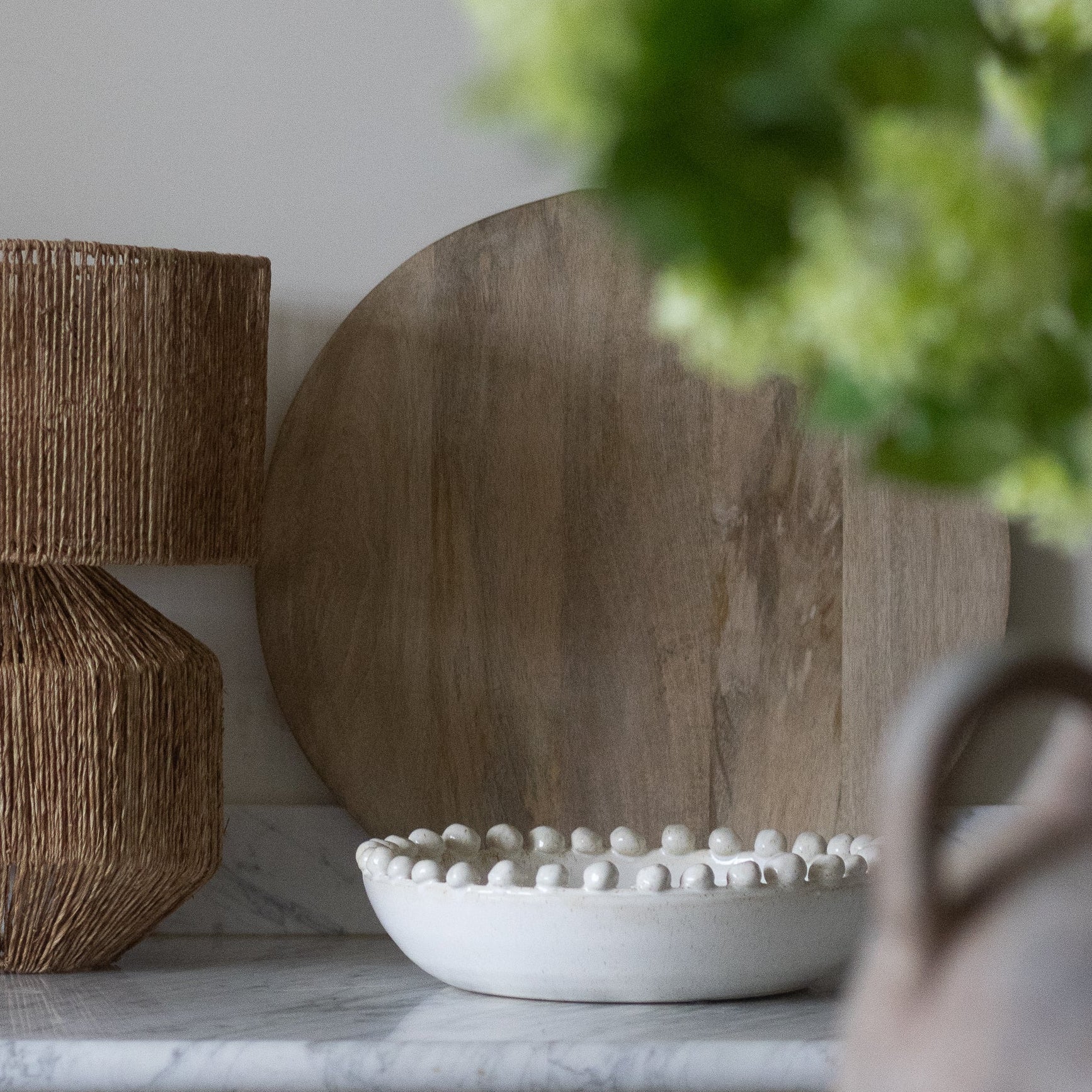 Charles Ted Ash Wood Pizza Board Round Wooden Pizza Serving and Cutting Board with Handle - CharlesTed Home