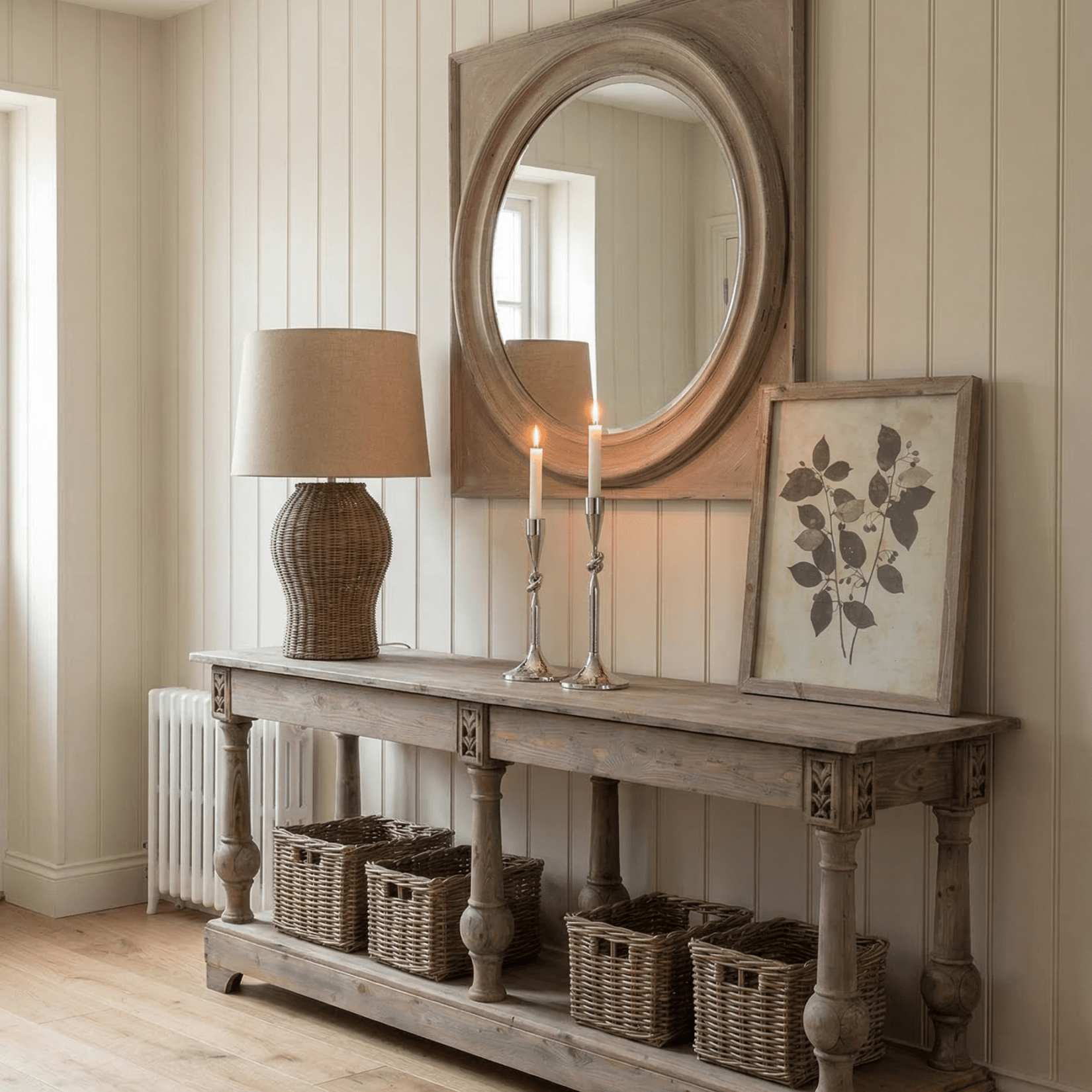 Charles Ted Ashton Reclaimed Pine Console Table with Drawers - CharlesTed Home