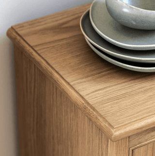Charles Ted Beeley Oak Small Sideboard with Single Cupboard and Four Drawer Storage - CharlesTed Home