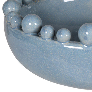 Charles Ted Bobble Rim Ceramic Decorative Bowl Modern Artisan Accent | Light Blue - CharlesTed Home