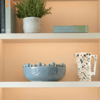 Charles Ted Bobble Rim Ceramic Decorative Bowl Modern Artisan Accent | Light Blue - CharlesTed Home