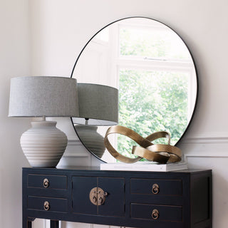 Charles Ted Bodie Round Mirror Black - CharlesTed Home