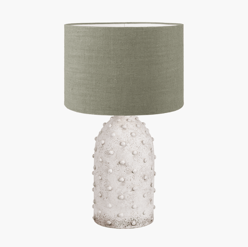 Charles Ted Callie Ceramic Table Lamp with Green Linen Shade - CharlesTed Home