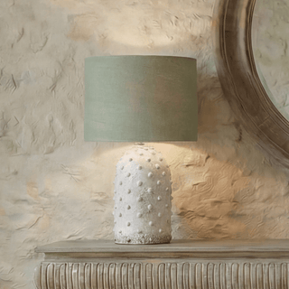 Charles Ted Callie Ceramic Table Lamp with Green Linen Shade - CharlesTed Home