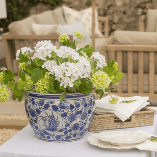 Charles Ted Chinoiserie Blue and White Ceramic Planter Pot - CharlesTed Home