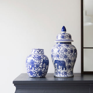 Charles Ted Chinoiserie Short Pot With Lid - CharlesTed Home