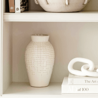 Charles Ted Delicate White Ceramic Vase - CharlesTed Home