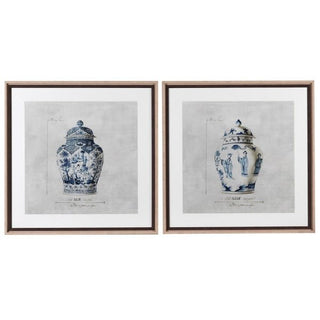 Charles Ted Ella Chinoiserie Urn Artwork | Framed Prints | Set of Two - CharlesTed Home