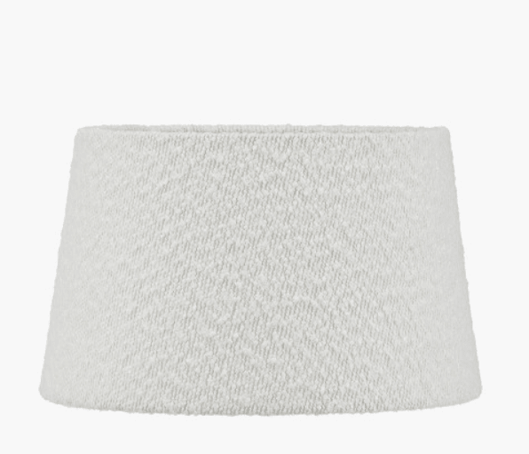 Charles Ted Esther Wooden Table Lamp with White Boucle Shade - CharlesTed Home