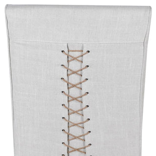 Charles Ted Etienne Tie - back Loose Slip Cover Linen Dining Chair | Off White - CharlesTed Home