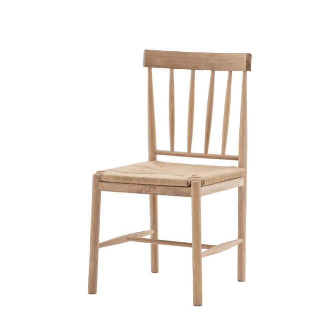 Charles Ted Eton Chair Solid Oak with Rope Seat | Set of 2 - CharlesTed Home