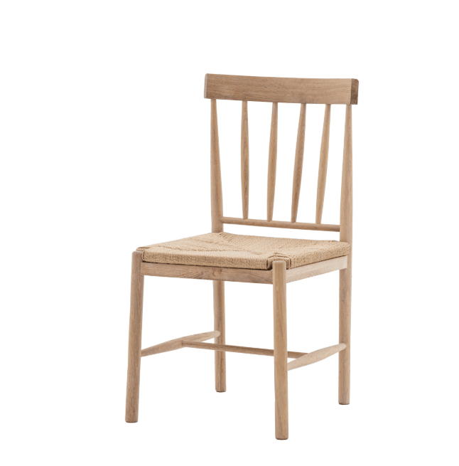 Charles Ted Eton Chair Solid Oak with Rope Seat | Set of 2 - CharlesTed Home