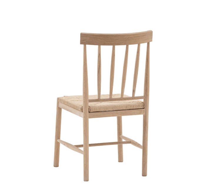 Charles Ted Eton Chair Solid Oak with Rope Seat | Set of 2 - CharlesTed Home