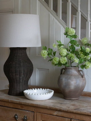 Charles Ted Faux Pompom Viburnum Stem – Realistic Artificial Green Flower Spray - CharlesTed Home