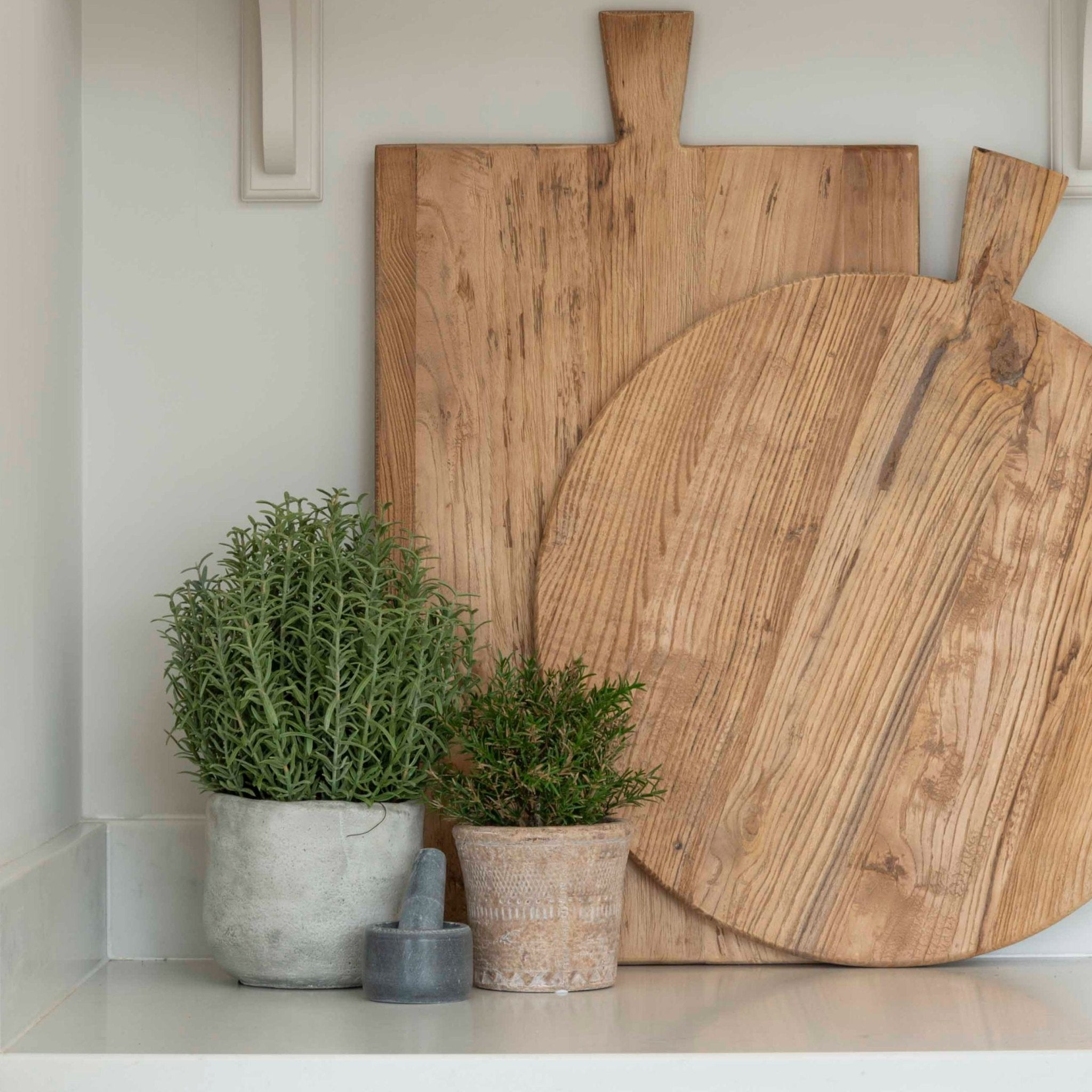 Charles Ted Faux Rosemary Bush in stone Pot - CharlesTed Home