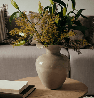 Charles Ted Fiorentina Beige Glazed Stoneware Vase - CharlesTed Home