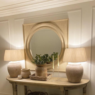 Charles Ted Framed Round Wooden Wall Mirror - CharlesTed Home
