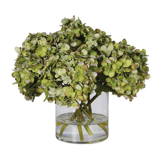 Charles Ted Green Hydrangea Arrangement Complete with Vase - CharlesTed Home