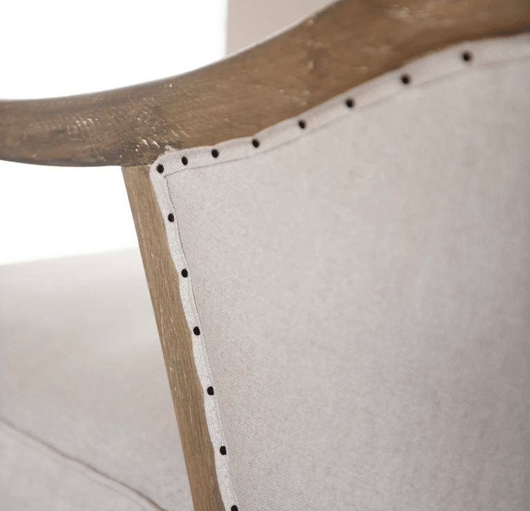 Charles Ted Langford Linen Occasional Armchair with Solid Wood Frame - CharlesTed Home