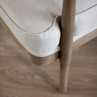 Charles Ted Langford Linen Occasional Armchair with Solid Wood Frame - CharlesTed Home