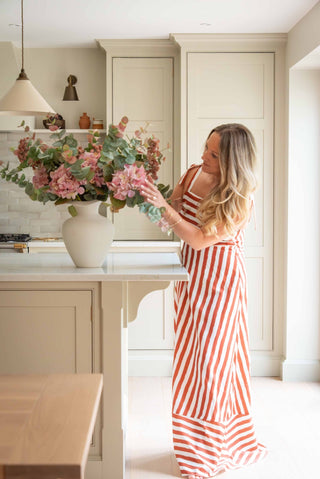 Charles Ted Large Faux Blush Eucalyptus Stem - CharlesTed Home