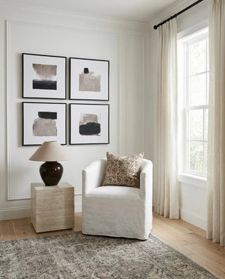 Charles Ted Linen Balance Neutral Abstract Wall Art | Set of Four - CharlesTed Home