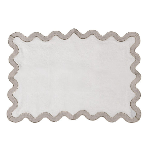 Linen Wave Edge Placemats | Set of Four