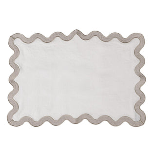 Charles Ted Linen Wave Edge Placemats | Set of Four - CharlesTed Home