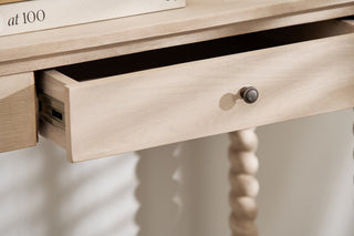 Charles Ted Longbourn Turned Leg Console Table in Natural Acacia Wood - CharlesTed Home