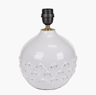 Charles Ted Lotus Ceramic Table Lamp with Green Linen Shade - CharlesTed Home