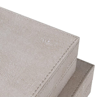 Charles Ted Luxury Shagreen Decorative Storage Boxes Set - CharlesTed Home