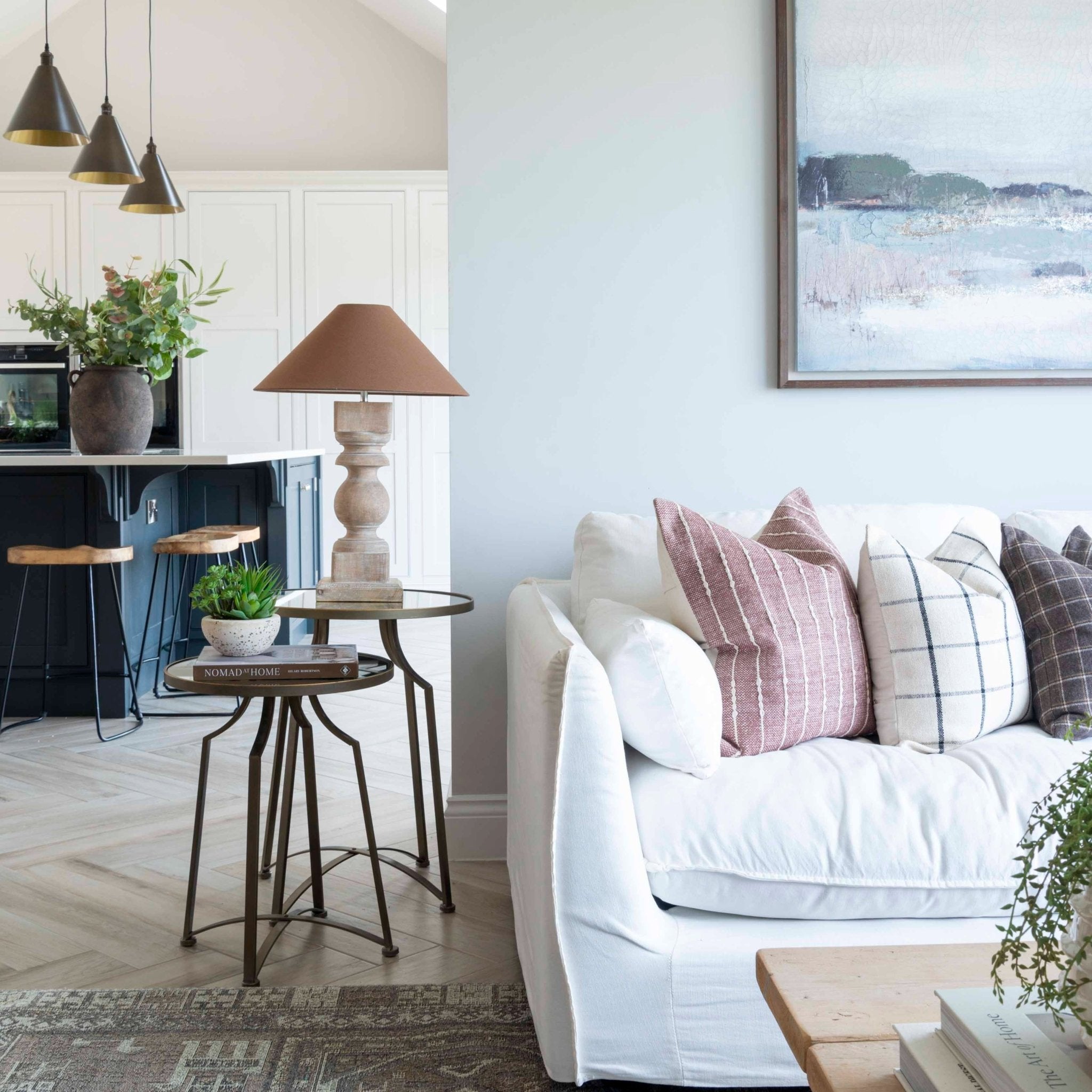 Charles Ted Manhattan Modern Industrial Nesting Side Tables – Set of 2 Black Metal Accent Tables - CharlesTed Home