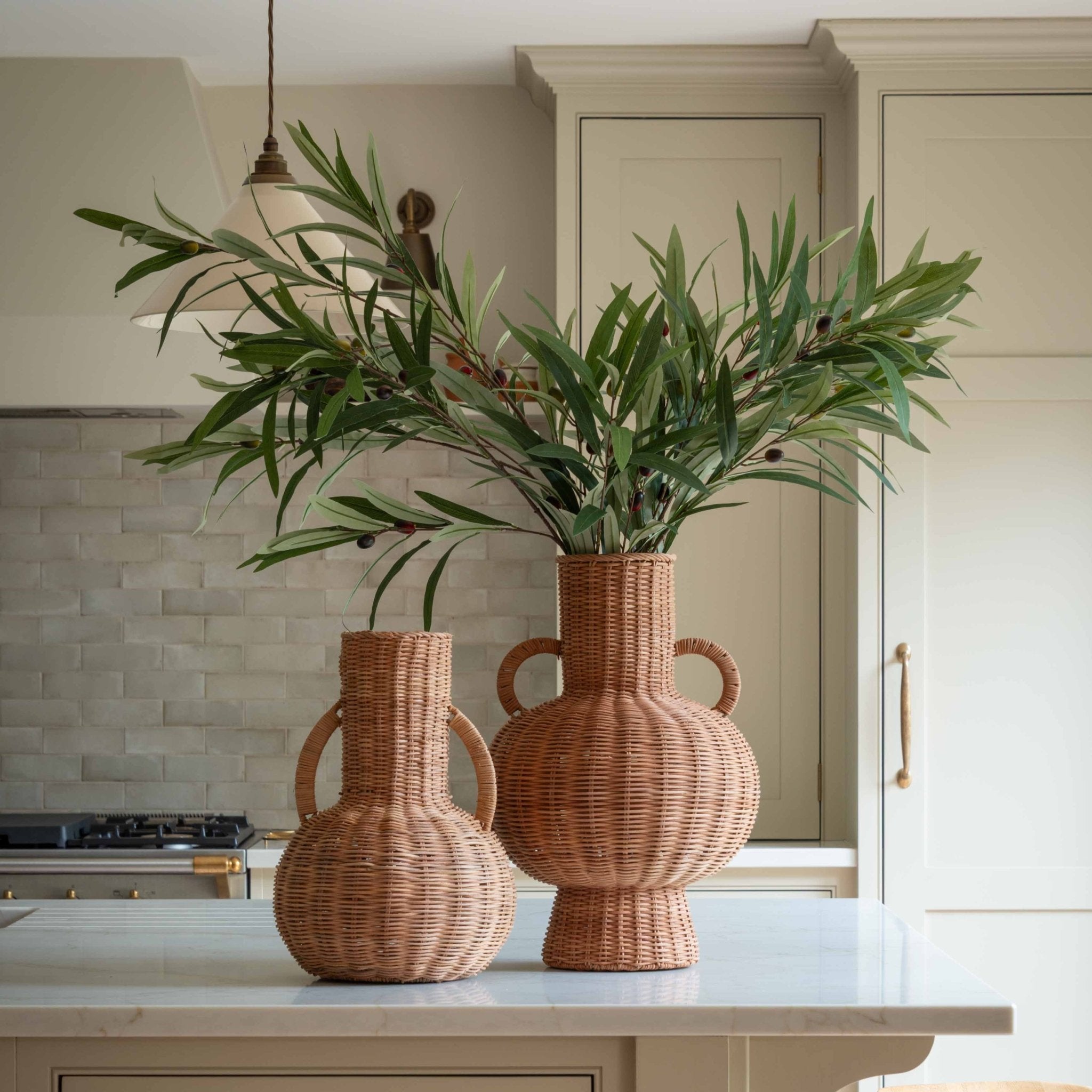 Charles Ted Mediterranean Faux Olive Spray | Three Stems - CharlesTed Home