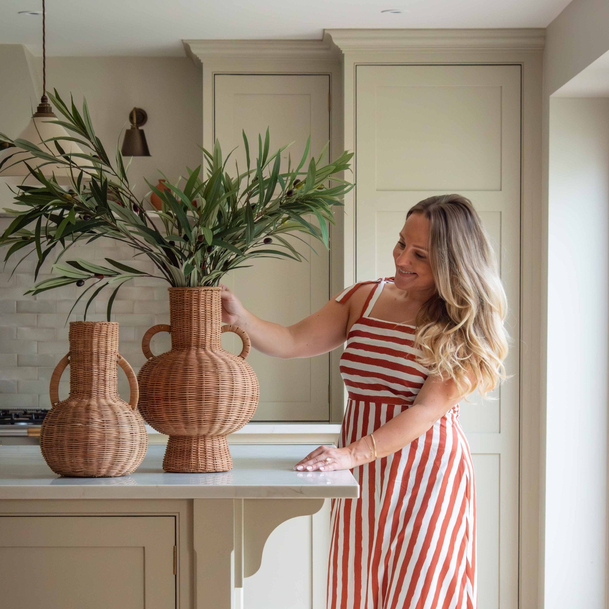 Charles Ted Mediterranean Faux Olive Spray | Three Stems - CharlesTed Home