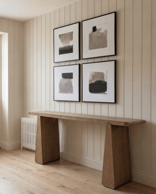 Charles Ted Mid - Century Modern Solid Oak Console Table - CharlesTed Home