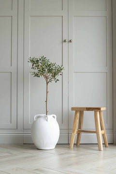 Charles Ted Minimalist Faux Olive Tree in Aged Terracotta Pot - CharlesTed Home