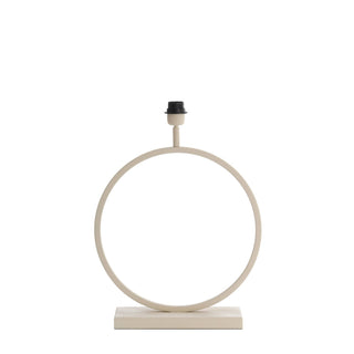 Charles Ted Modern Circle Table Lamp with Oval Linen Shade - CharlesTed Home