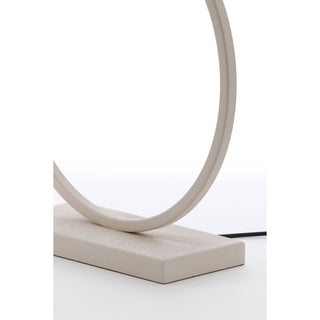 Charles Ted Modern Circle Table Lamp with Oval Linen Shade - CharlesTed Home
