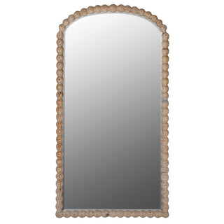 Charles Ted Monterey Coastal Carved Wood Floor Length Mirror - CharlesTed Home