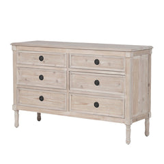 New England Reclaimed Fir Wood Six Drawer Dresser