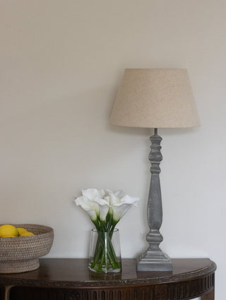 Charles Ted Noemie Wooden Table Lamp with Cotton Shade - CharlesTed Home